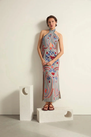 HALTERNECK DRESS
