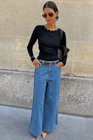 RIB LONG SLEEVE TOP