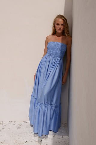 blue dress for baby girl STRAPLESS DRESS – Depechemode