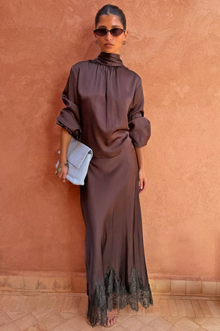 SATIN MAXI SKIRT