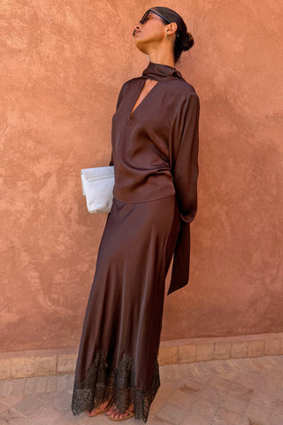 SATIN MAXI SKIRT