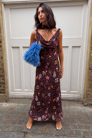 SLEEVELESS CHIFFON MAXI DRESS