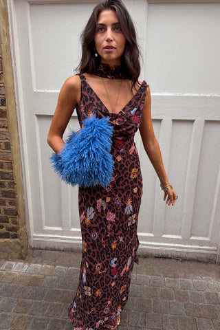 SLEEVELESS CHIFFON MAXI DRESS
