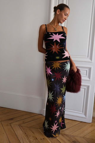 SATIN MAXI SKIRT
