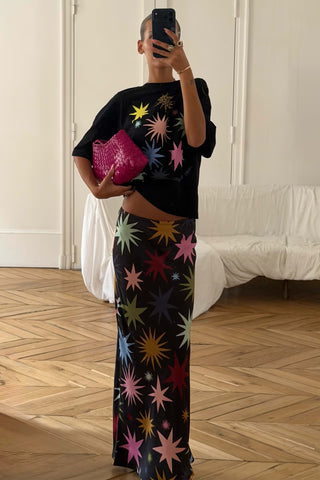 SATIN MAXI SKIRT